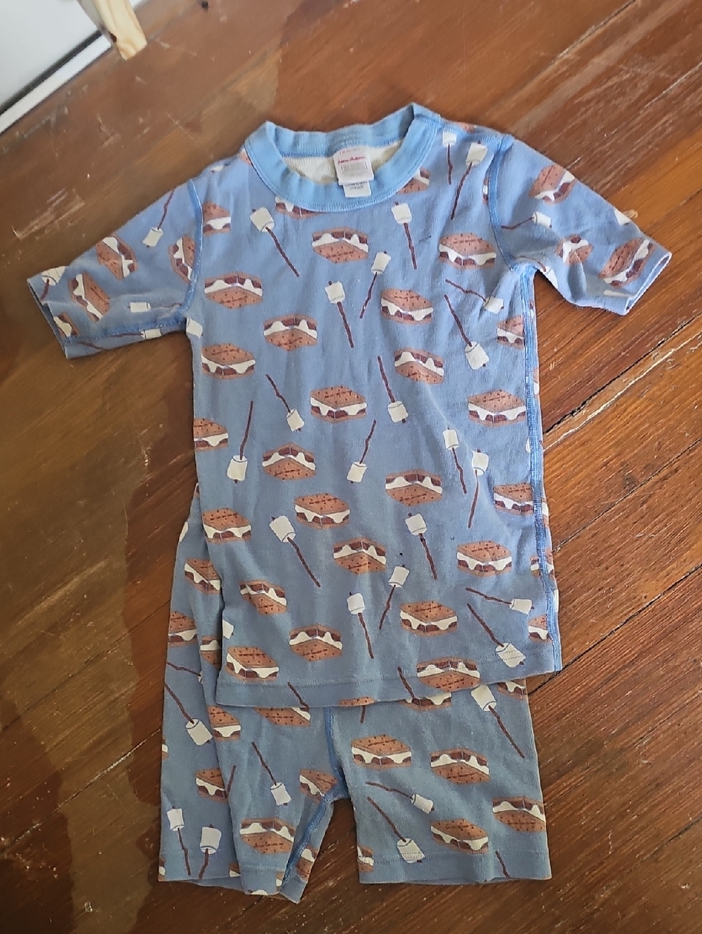 Hanna Andersson Light Blue S'mores Print Pajama Set